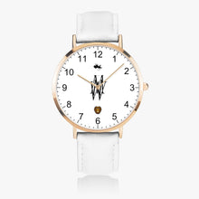 Afbeelding in Gallery-weergave laden, Most High Win: Thin Leather Strap Quartz Watch (Rose Gold)
